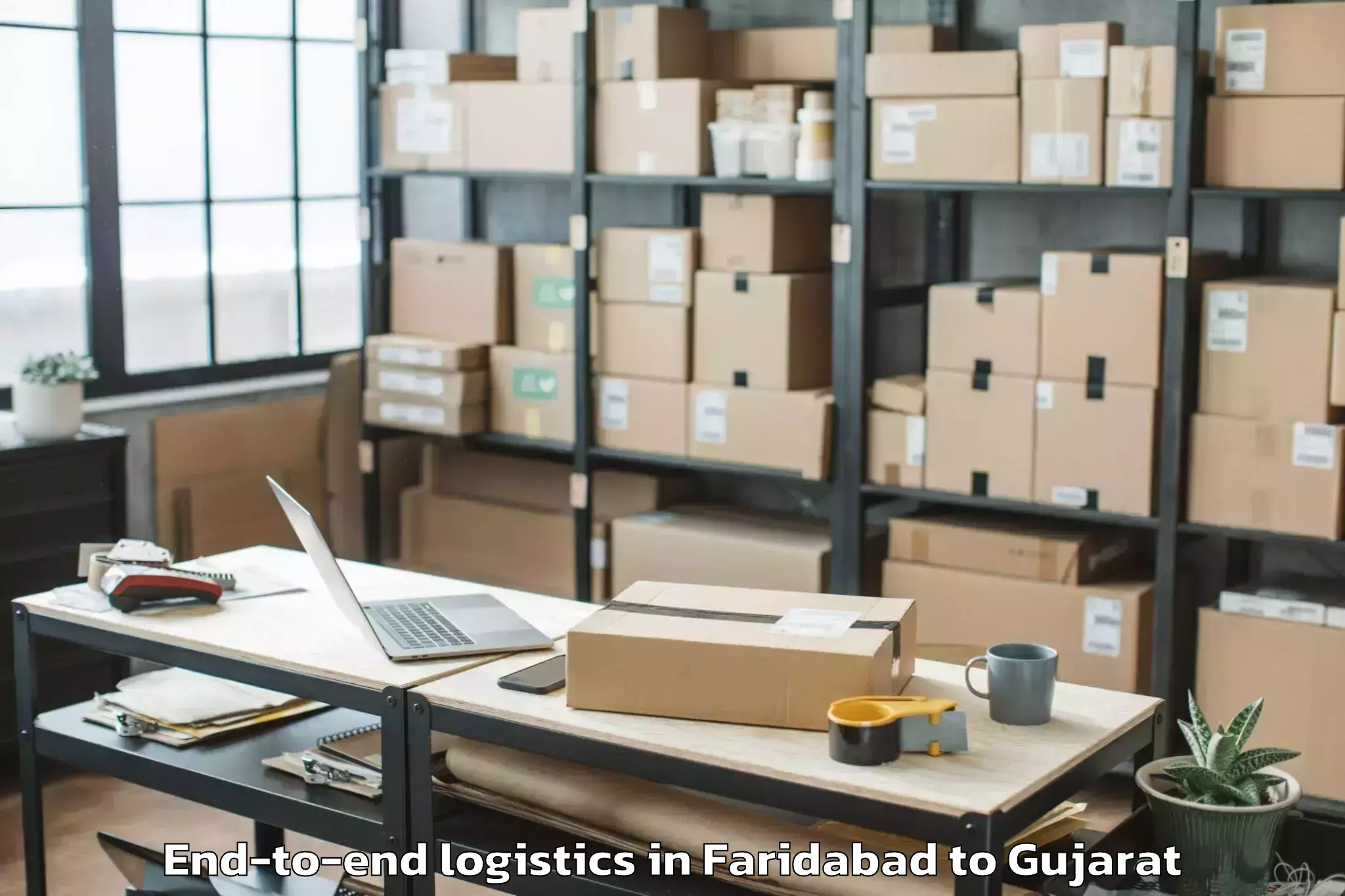 Expert Faridabad to Rajkot Airport Raj End To End Logistics